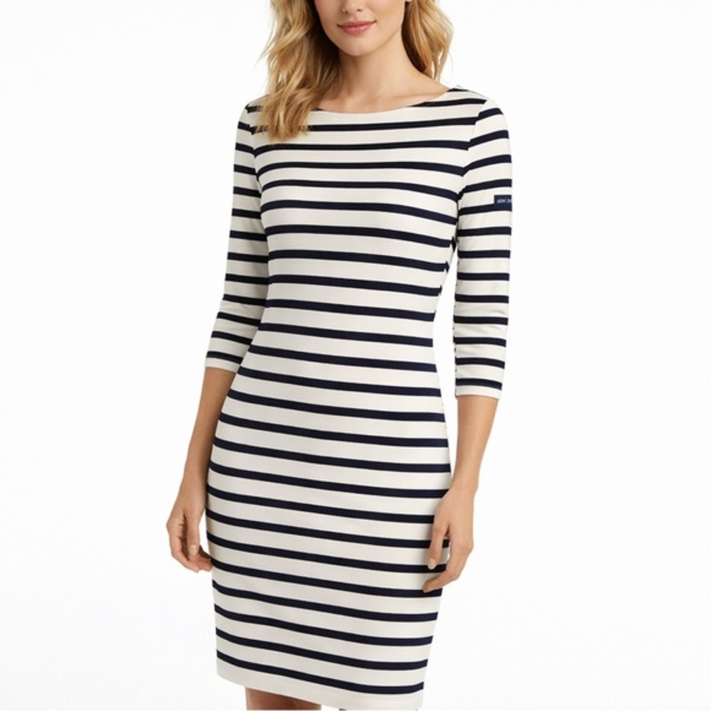 Saint James Propriano Striped Dress Women’s XS Navy Nautical Casual Stretch Chic